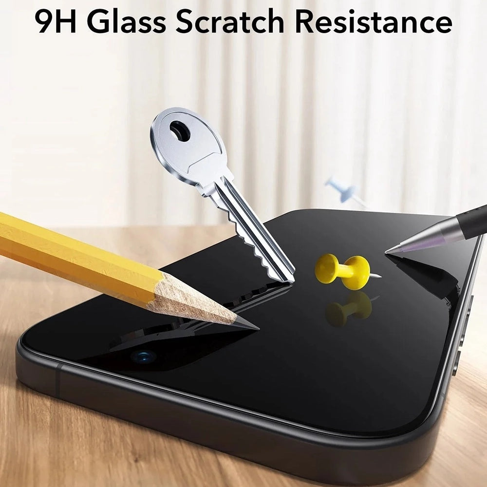 Προστατευτική Μεμβράνη Οθόνης ESR UltraFit για Apple iPhone 17 / 16 Pro, Ενισχυμένο Γυαλί, Full Glue, Σετ 3 τεμαχίων