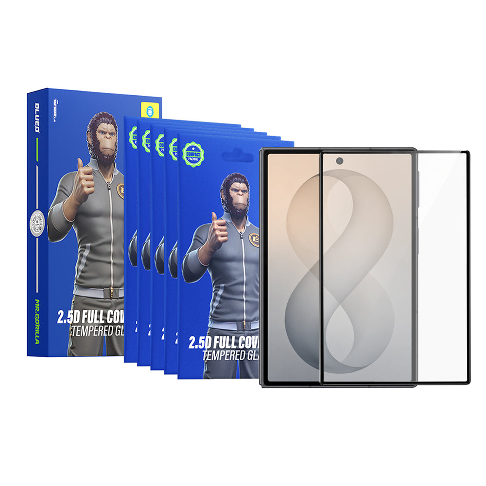 Blueo HD Exterior Screen Protector Film for Samsung Galaxy Z Fold8 F971, Tempered Glass, Full Glue, 2.5D, Set of 5 Pieces, Black