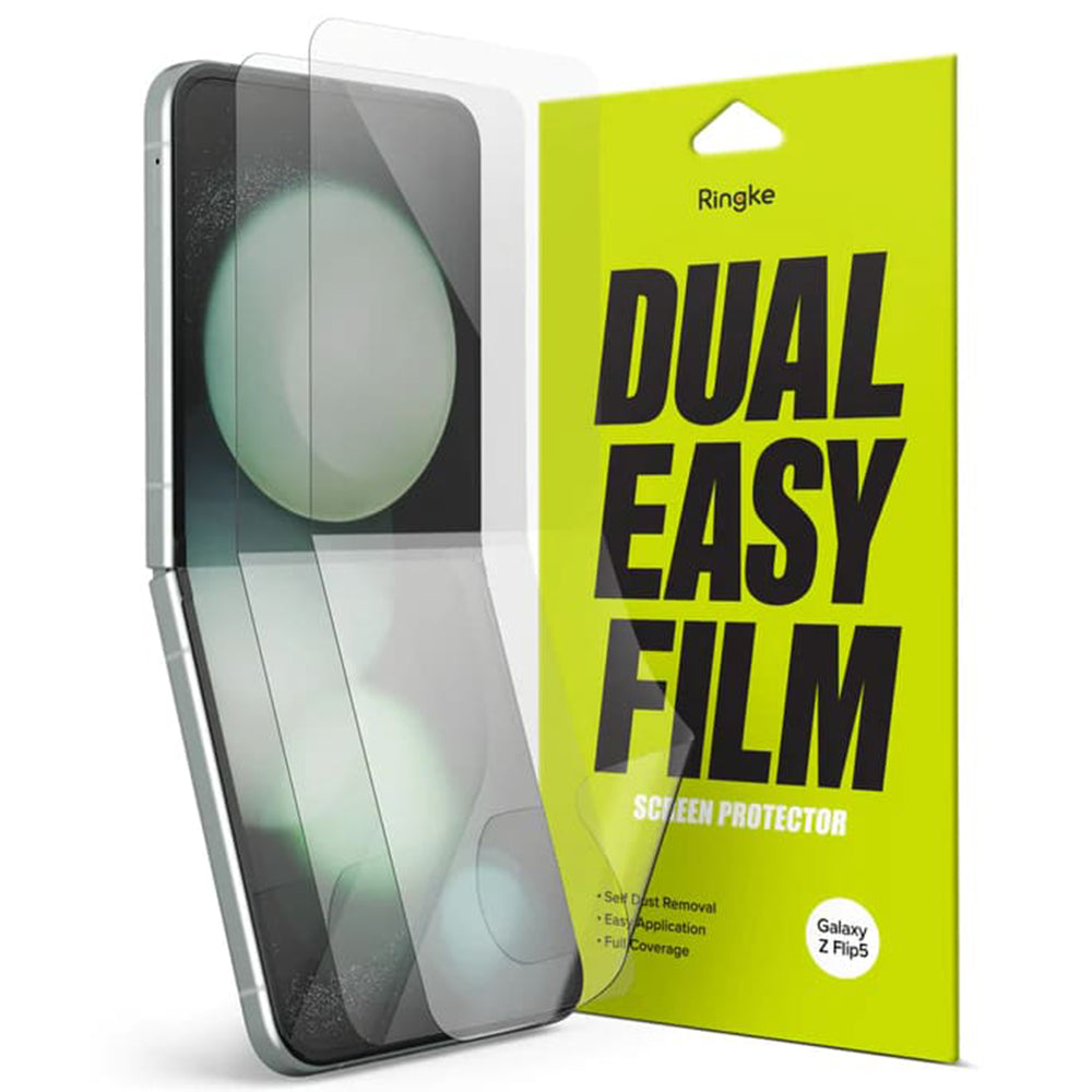 Ringke Dual Easy Interior Screen Protector for Samsung Galaxy Z Flip5 F731, Plastic, Set of 2 Pieces