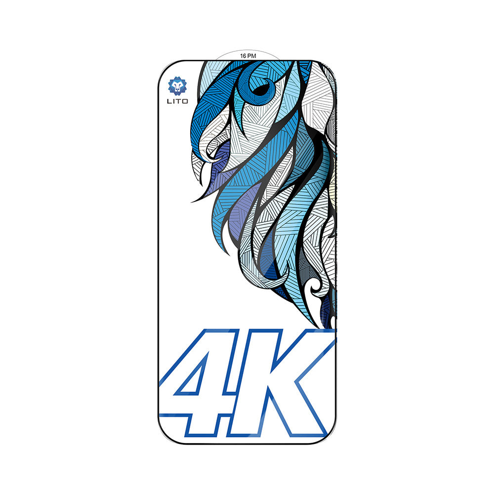 Προστατευτική Μεμβράνη Οθόνης Lito D+ Max 4K για Apple iPhone 17 / 16 Pro, Ενισχυμένο Γυαλί, Πλήρης Κόλληση, Μαύρη