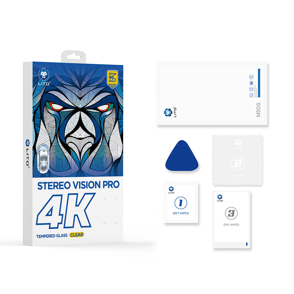 Προστατευτική Μεμβράνη Οθόνης Lito D+ Max 4K για Apple iPhone 17 / 16 Pro, Ενισχυμένο Γυαλί, Πλήρης Κόλληση, Μαύρη