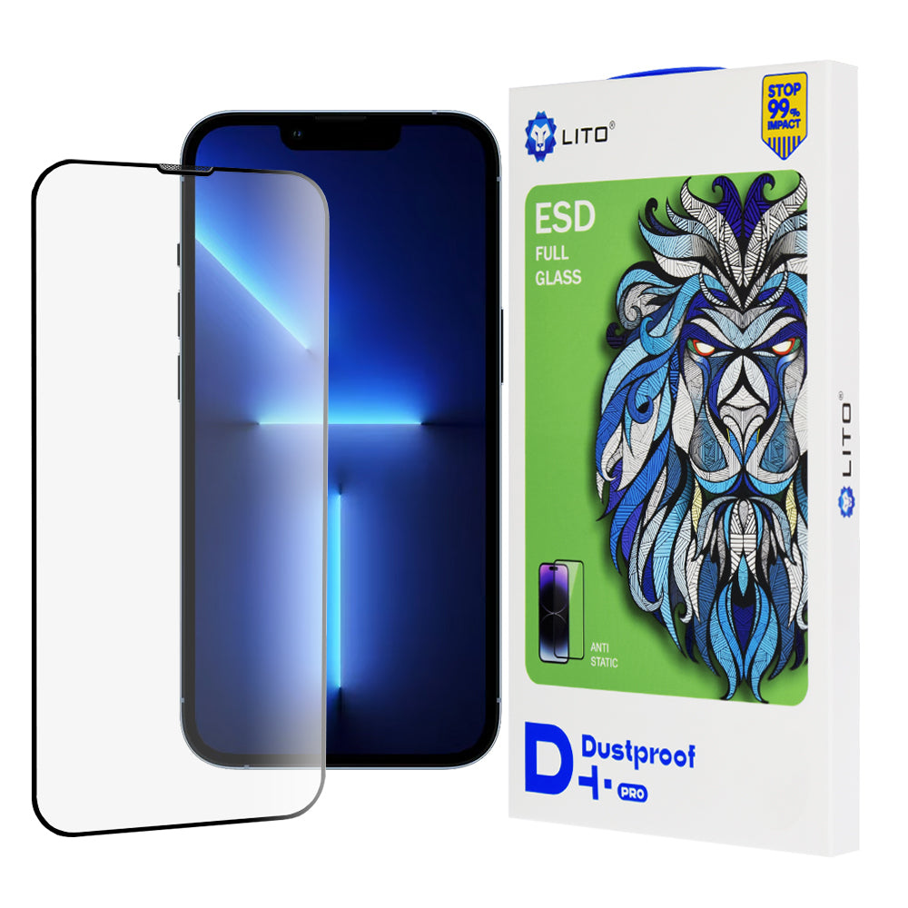 Προστατευτική Μεμβράνη Οθόνης Lito D+ Pro Dustproof για Apple iPhone 14 Plus / 13 Pro Max, Ενισχυμένο Γυαλί, Πλήρης Κόλληση, Μαύρη