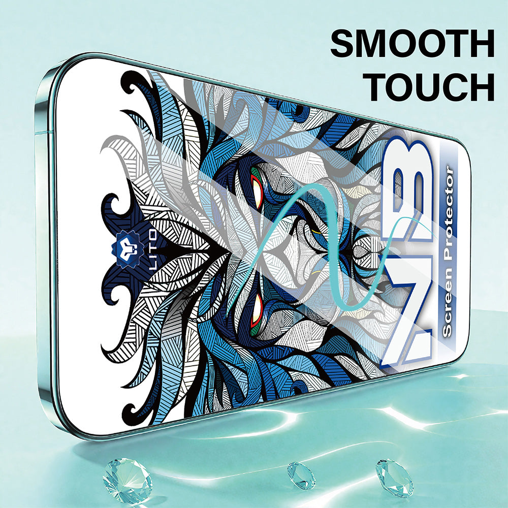 Προστατευτική Μεμβράνη Οθόνης Lito NB για Apple iPhone 17 / 16 Pro, Ενισχυμένο Γυαλί, Full Glue, Μαύρη