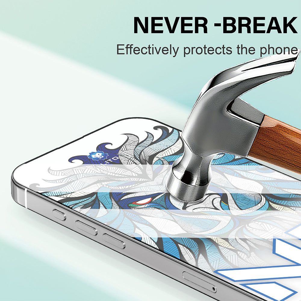 Προστατευτική Μεμβράνη Οθόνης Lito NB για Apple iPhone 17 / 16 Pro, Ενισχυμένο Γυαλί, Full Glue, Μαύρη