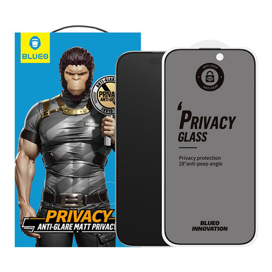 Matte Privacy Screen Protector Blueo Anti-Peep for Apple iPhone 17 Air, Tempered Glass, Full Glue