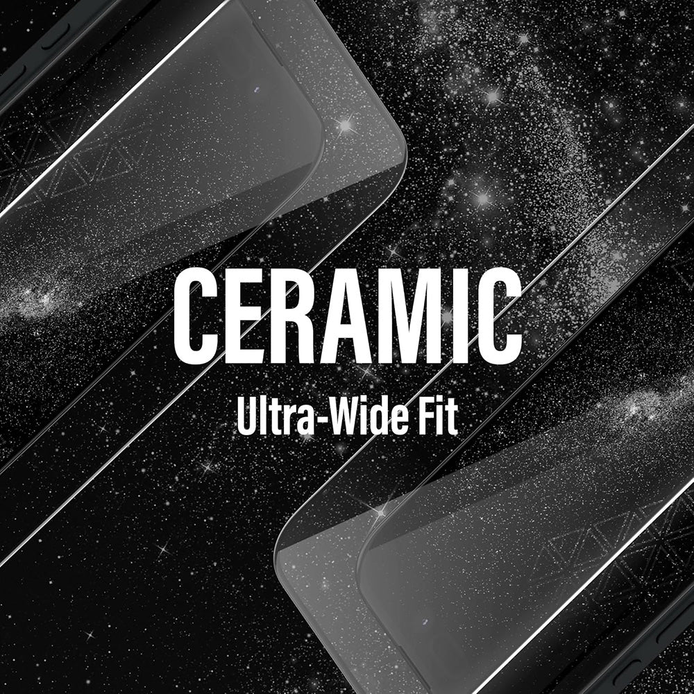 Προστατευτική Μεμβράνη Οθόνης PanzerGlass Ultra-Wide Ceramic II EasyAligner για Apple iPhone 17 / 16 Pro, Ενισχυμένο Γυαλί, Πλήρης Κόλληση, Μαύρη
