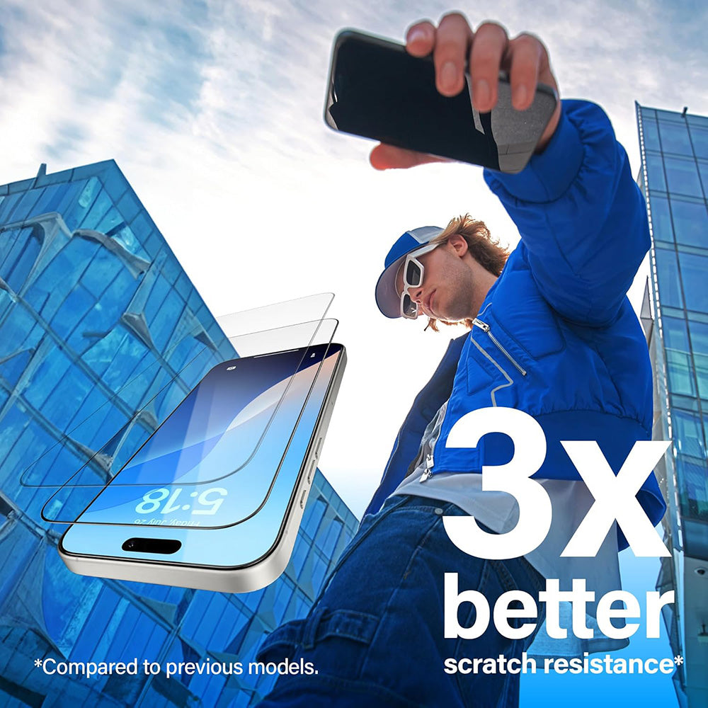 Προστατευτική Μεμβράνη Οθόνης PanzerGlass Ultra-Wide Fit EasyAligner για Apple iPhone 17 Pro Max, Ενισχυμένο Γυαλί, Full Glue, Μαύρη