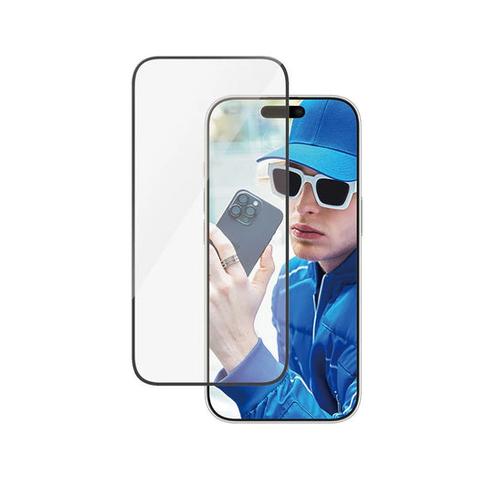 Προστατευτική Μεμβράνη Οθόνης PanzerGlass Ultra-Wide Fit για Apple iPhone 16 Pro, Ενισχυμένο Γυαλί, Full Glue, Μαύρη