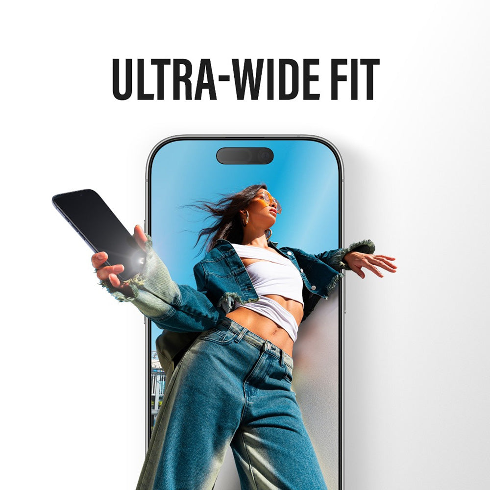 Προστατευτική Μεμβράνη Οθόνης PanzerGlass Ultra-Wide Fit Stealth Fastfit για Apple iPhone 17 Pro Max, Ενισχυμένο Γυαλί, Full Glue, Μαύρη