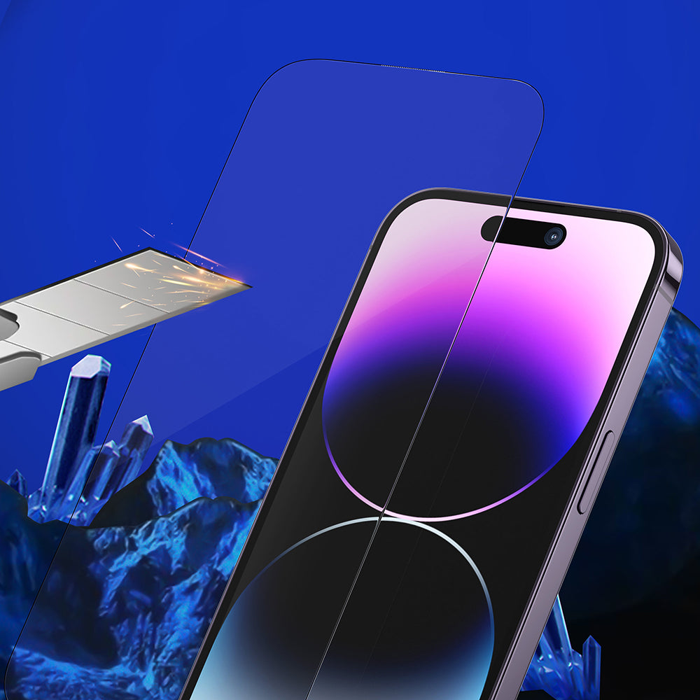 Προστατευτική Μεμβράνη Οθόνης Privacy Blueo Sapphire Applicator Pro για Apple iPhone 17 Pro Max / 16 Pro Max, Ενισχυμένο Γυαλί, Full Glue