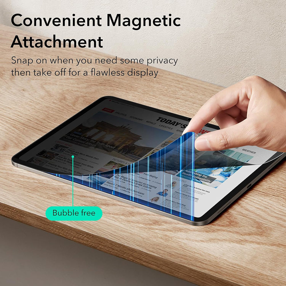 Προστατευτική Μεμβράνη Οθόνης Privacy ESR Magnetic για Apple iPad Pro 13 (2024), Πλαστική