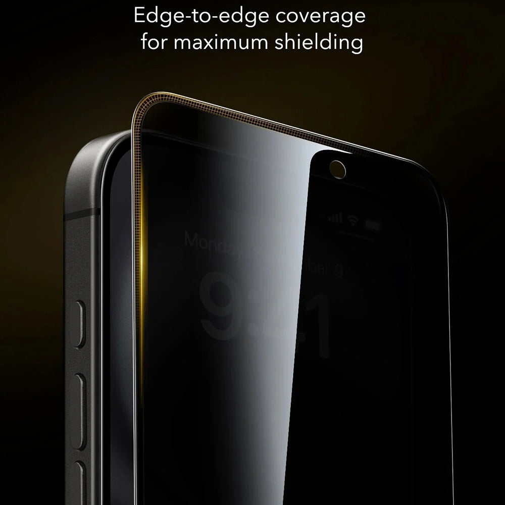 Προστατευτική Μεμβράνη Οθόνης Privacy ESR UltraFit Armorite Pro για Apple iPhone 17 Pro, Ενισχυμένο Γυαλί, Full Glue, Σετ 3 τεμαχίων