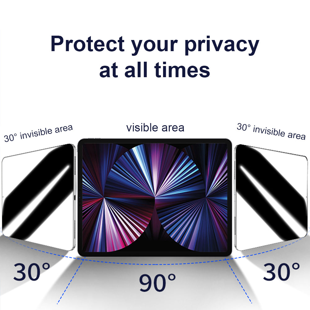 Προστατευτική μεμβράνη οθόνης Privacy Lito Classic για Apple iPad Air 13 (2026) / Air 13 (2024), Ασφαλισμένο γυαλί, Full Glue, 2.5D