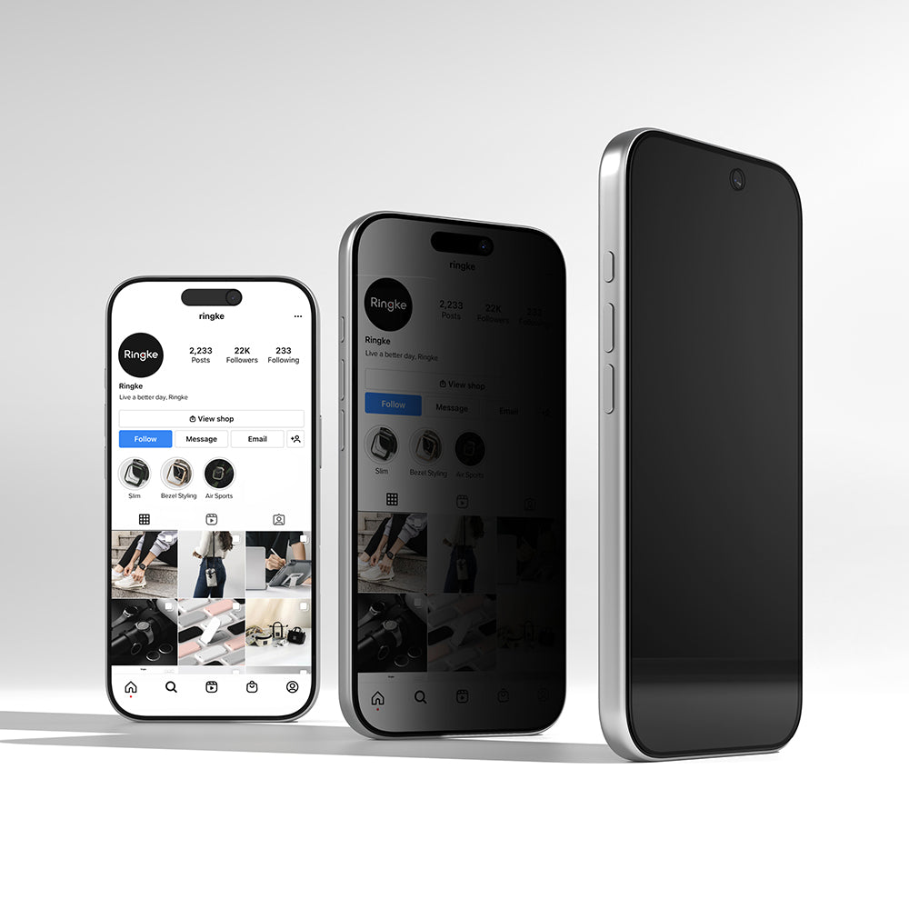 Προστατευτική μεμβράνη οθόνης Privacy Ringke Easy Slide για Apple iPhone 18 Pro Max, Ασφαλισμένο γυαλί, Πλήρης κόλλα, Σετ 2 τεμαχίων