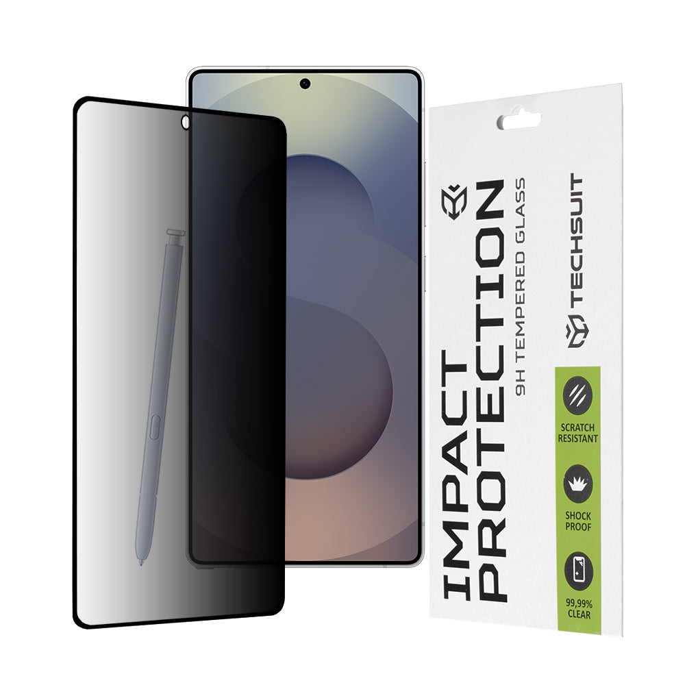 Προστατευτική μεμβράνη οθόνης Privacy Techsuit για Samsung Galaxy S25 Ultra S938, Ασφαλισμένο γυαλί, Full Glue, 111D