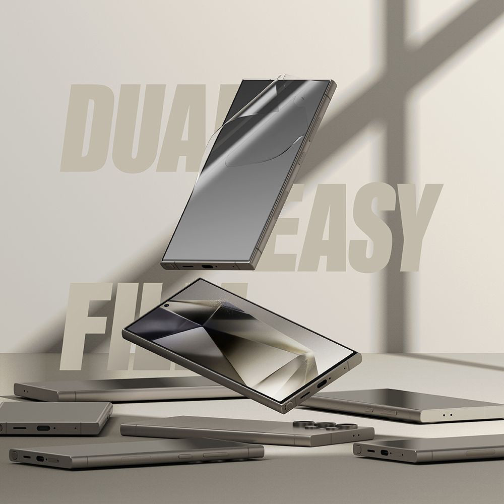 Προστατευτική Μεμβράνη Οθόνης Ringke Dual Easy για Samsung Galaxy S24 Ultra S928, Πλαστική, Σετ 2 τεμαχίων