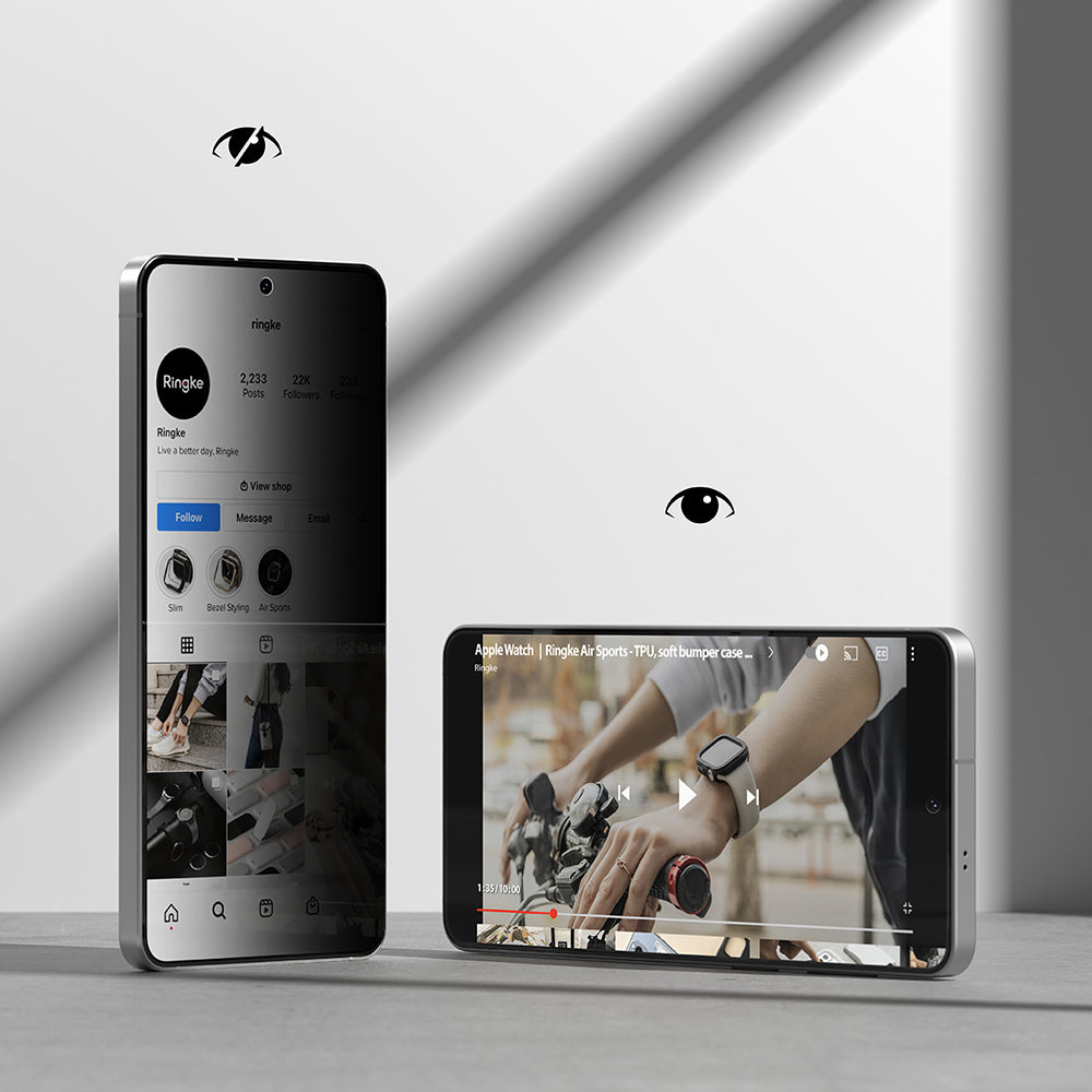Προστατευτική Μεμβράνη Οθόνης Ringke Easy Slide για Samsung Galaxy S26 Plus S947, Ενισχυμένο Γυαλί, Πλήρης Κόλληση, Σετ 2 τεμαχίων, Μαύρη