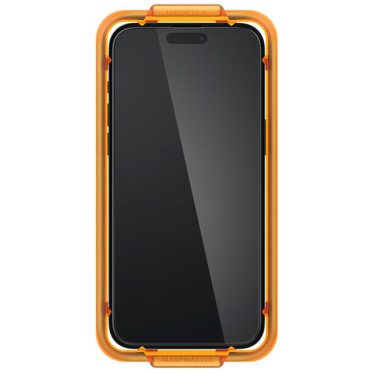 Προστατευτική Μεμβράνη Οθόνης Spigen GlastR Align Master για Apple iPhone 15 Plus, Ενισχυμένο Γυαλί, Full Glue, Σετ 2 τεμαχίων, Μαύρη AGL06886