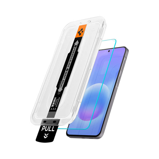 Προστατευτική Μεμβράνη Οθόνης Spigen GlastR EZ FIT Pro HD για Samsung Galaxy A57 5G, Ενισχυμένο Γυαλί, Πλήρης Κόλληση, Σετ 2 τεμαχίων AGL11397