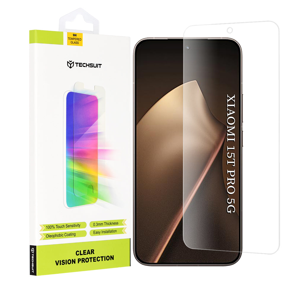 Προστατευτική Μεμβράνη Οθόνης Techsuit Clear Vision για Xiaomi 15T Pro, Ενισχυμένο Γυαλί, Full Glue
