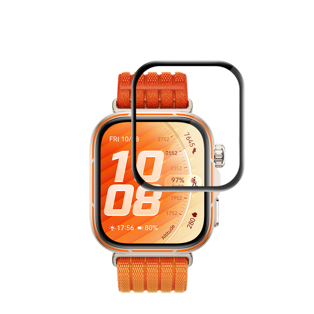 Προστατευτική μεμβράνη οθόνης Techsuit Nano Flex για Huawei Watch Fit 5 Pro, Πλαστικό, Σετ 2 τεμαχίων, Μαύρο