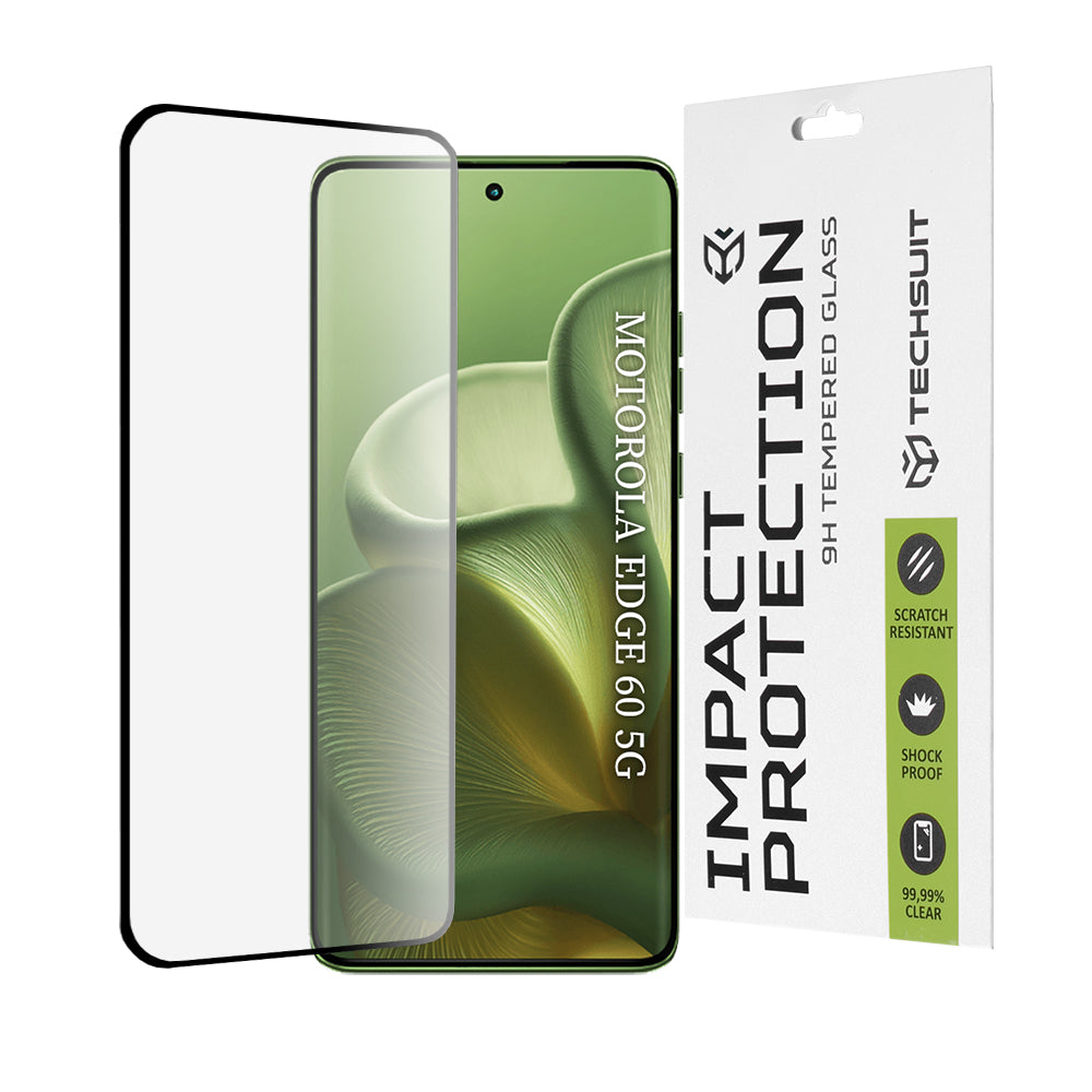 Προστατευτική μεμβράνη οθόνης Techsuit για Motorola Edge 60 Fusion / Edge 60, Ασφαλισμένο γυαλί, Full Glue, 111D, Μαύρο