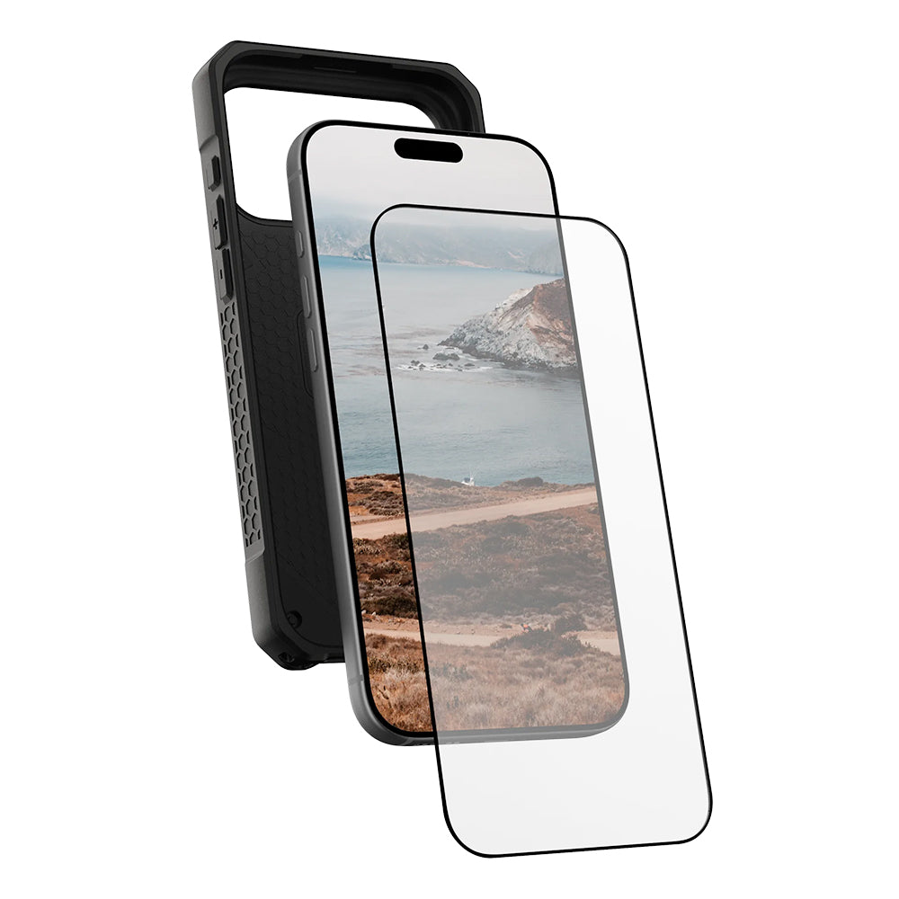 Προστατευτική Μεμβράνη Οθόνης Urban Armor Gear Shield για Apple iPhone 17 Pro, Ενισχυμένο Γυαλί, Πλήρης Κόλληση, Μαύρη