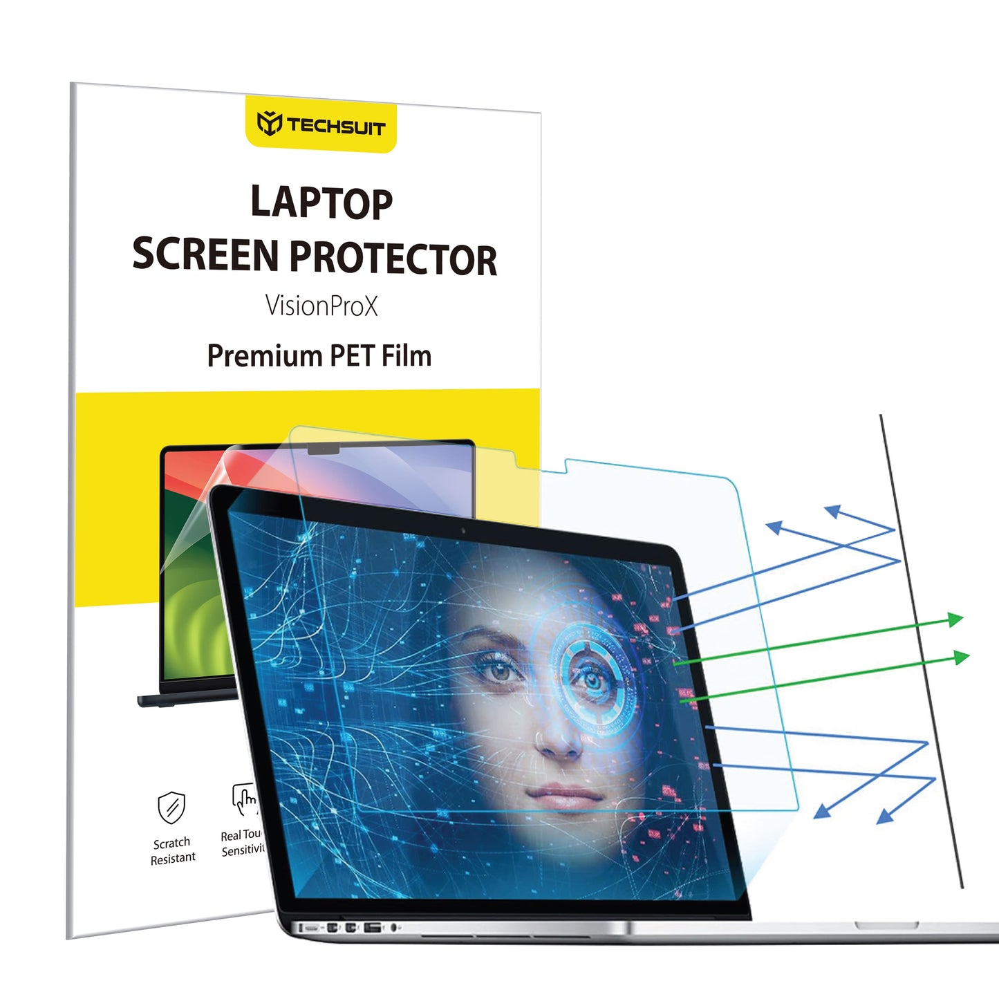 Προστατευτική Μεμβράνη Οθόνης Anti Blue Light Techsuit VisionProX για Apple MacBook Air M3 15inch (2024) / Air M2 15inch (2023), Πλαστική