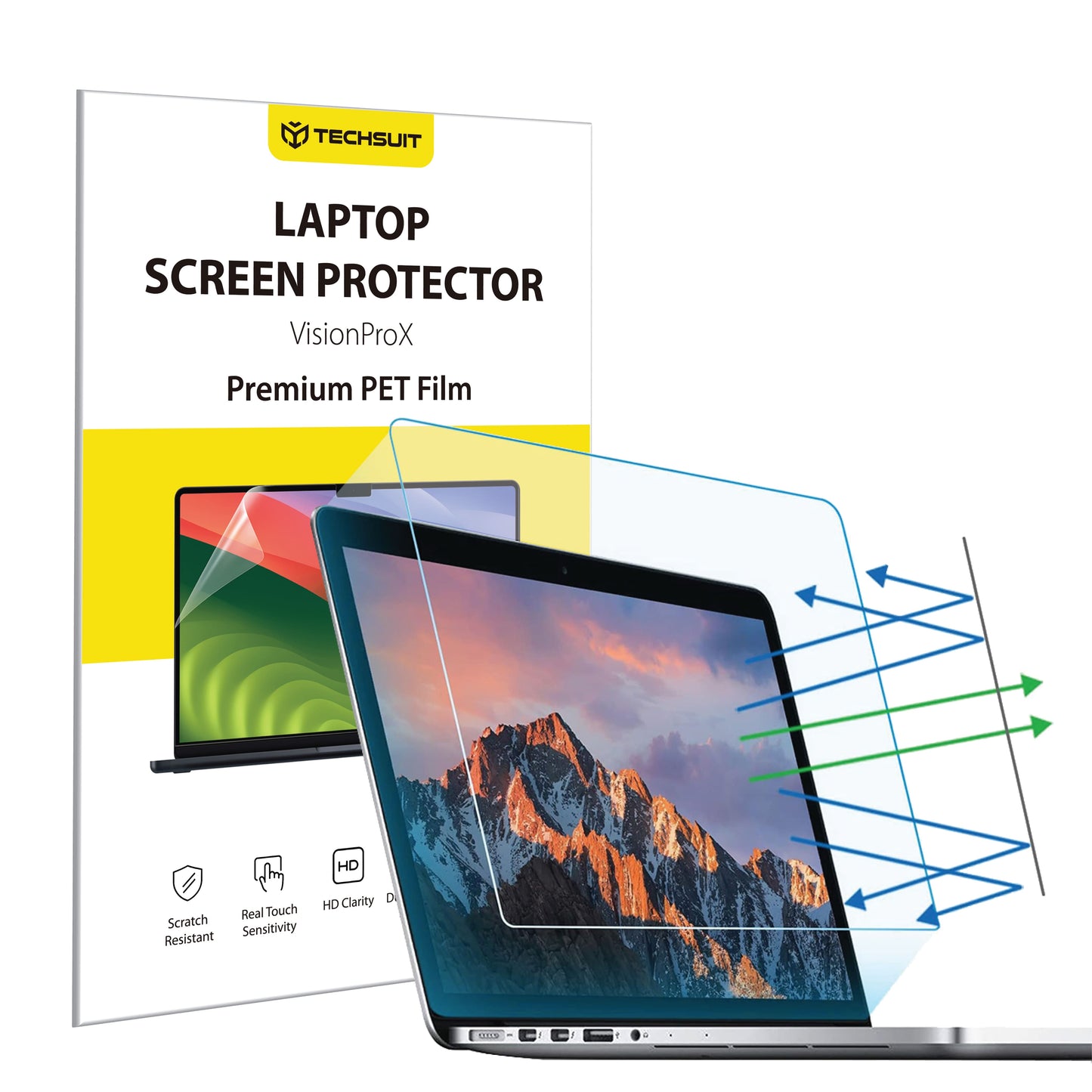 Προστατευτική Μεμβράνη Οθόνης Anti Blue Light Techsuit VisionProX για Laptop 14inch, Πλαστική