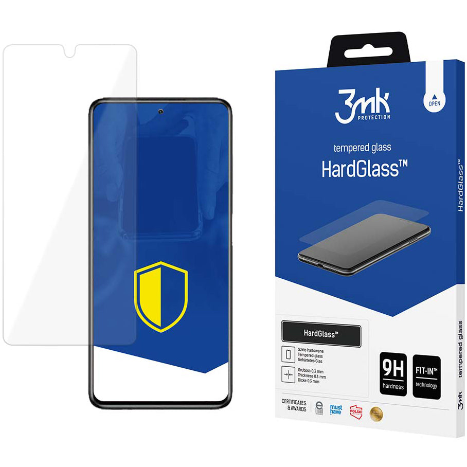 Προστατευτική μεμβράνη οθόνης 3MK HardGlass για Samsung Galaxy S23 S911, Ασφαλισμένο γυαλί, Πλήρης κόλλα