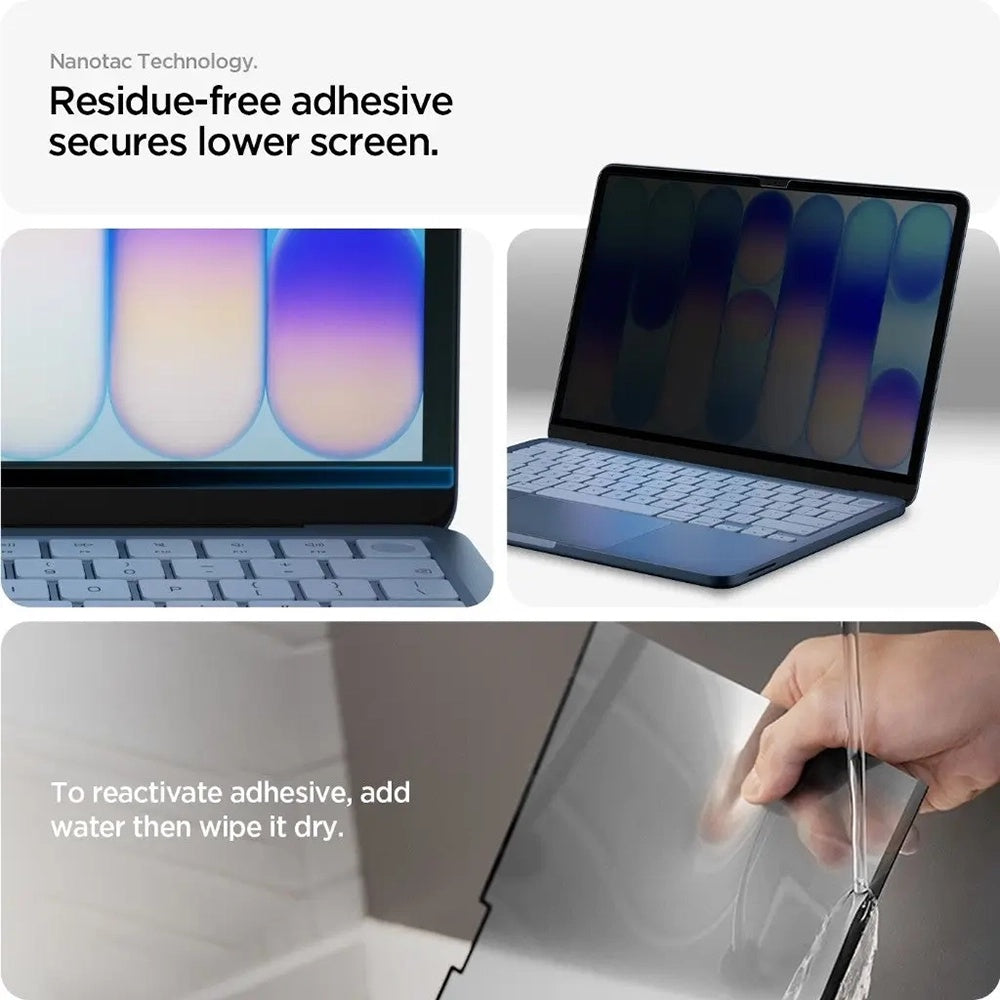 Spigen Safe View Magnetic Privacy Screen Protector for Apple MacBook Neo 13inch, Plastic AFL11670