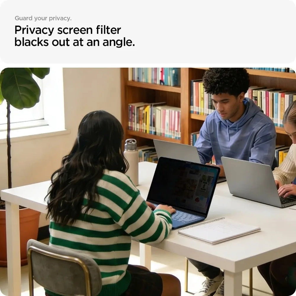 Spigen Safe View Magnetic Privacy Screen Protector for Apple MacBook Neo 13inch, Plastic AFL11670