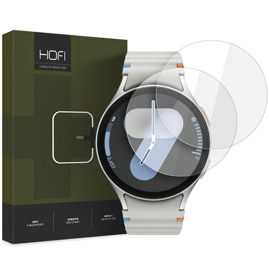 Προστατευτικό φύλλο αλουμινίου HOFI Glass PRO+ για Samsung Galaxy Watch7 / Watch6 / Watch5 / Watch4 44mm 44mm Series, Σετ 2 τεμαχίων, Προστατευμένο γυαλί