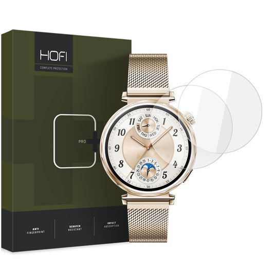 Προστατευτική μεμβράνη HOFI Glass PRO+ για το Huawei Watch GT 5 41mm, σετ 2 τεμαχίων, προστατευμένο γυαλί