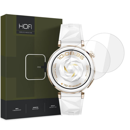 Προστατευτικό φύλλο αλουμινίου HOFI Glass PRO+ για το Huawei Watch GT 5 Pro 42mm, σετ 2 τεμαχίων, Προστατευμένο γυαλί