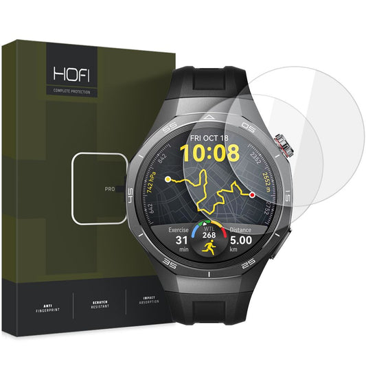 Προστατευτική μεμβράνη HOFI Glass PRO+ για το Huawei Watch GT 5 Pro 46mm, σετ 2 τεμαχίων, προστατευμένο γυαλί