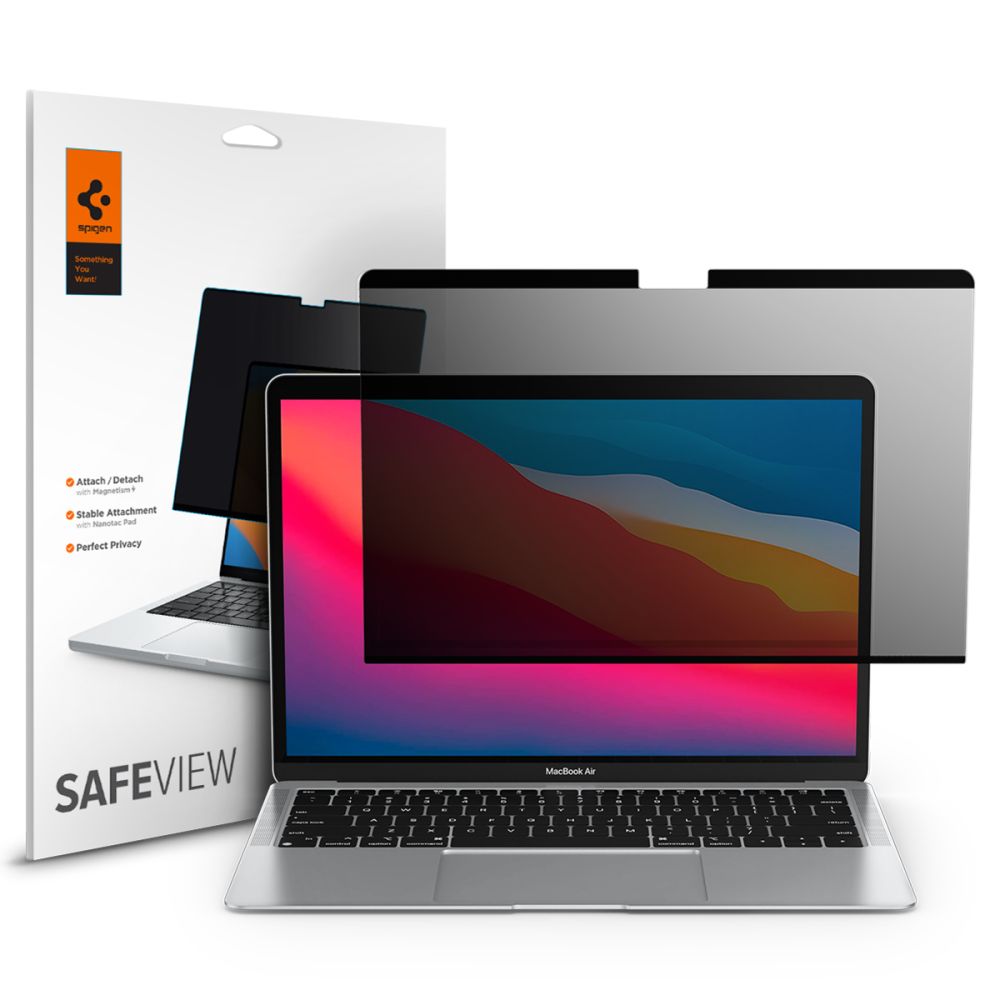 Προστατευτική Μεμβράνη Απορρήτου Spigen Safe View Magnetic για Apple MacBook Air M3 13inch (2024) / (2022), Πλαστικό AFL06253
