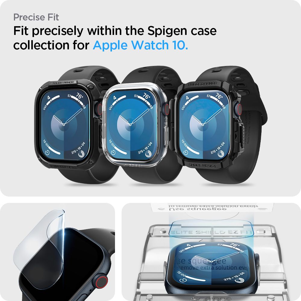 Spigen Elite Shield EZ FIT για Apple Watch 42mm Series, σετ 2 τεμαχίων, πλαστικό AFL08580