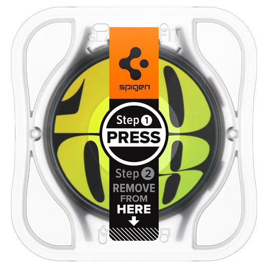 Προστατευτική Μεμβράνη Spigen GlastR EZ FIT για Samsung Galaxy Watch7 / Watch6 / Watch5 / Watch4 44mm Series, Σετ 2 τεμαχίων, Ενισχυμένο Γυαλί AGL08493