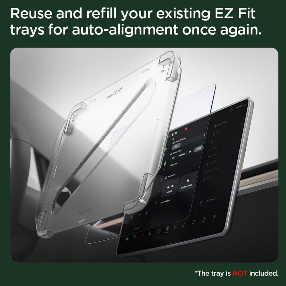 Προστατευτική Μεμβράνη Spigen GlastR EZ FIT Anti-Glare για Πλοήγηση Tesla 3 (2021 - 2023), Ασφαλισμένο Γυαλί AGL04338