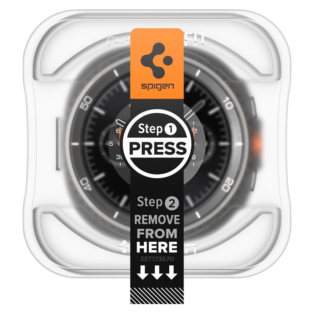 Προστατευτική Μεμβράνη Spigen GlastR EZ FIT για Samsung Galaxy Watch8 Classic, Σετ 2 τεμαχίων, Ενισχυμένο Γυαλί AGL09877