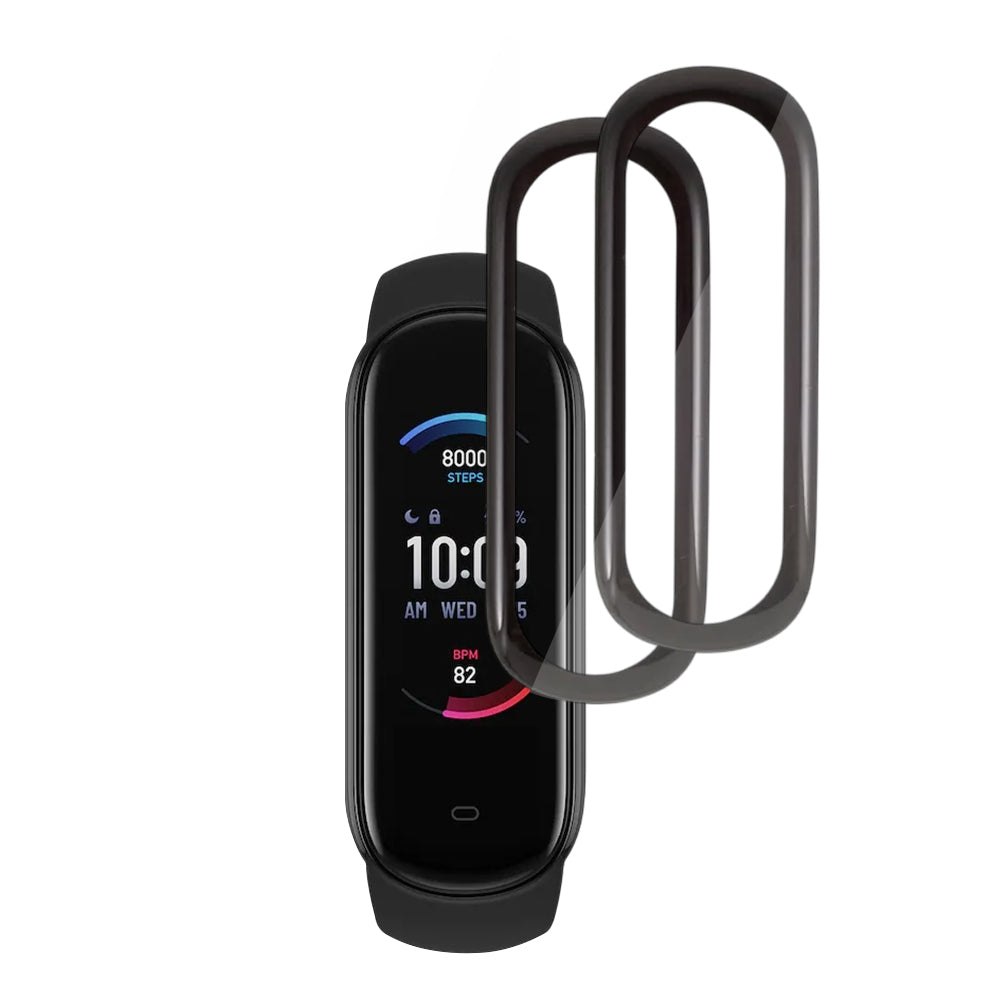 Προστατευτική Μεμβράνη Techsuit Nano Flex για Amazfit Band 5, Σετ 2 τεμαχίων, Πλαστική, Μαύρη