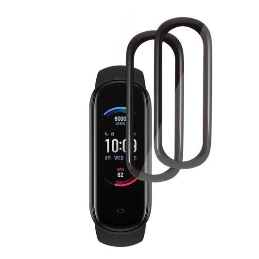 Προστατευτική Μεμβράνη Techsuit Nano Flex για Amazfit Band 5, Σετ 2 τεμαχίων, Πλαστική, Μαύρη