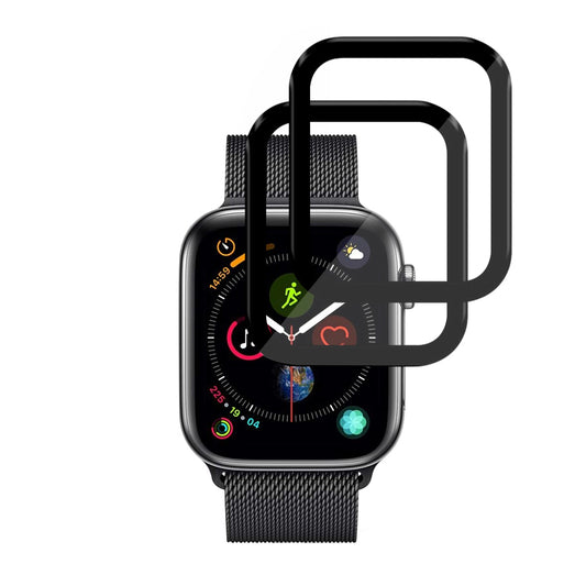 Προστατευτική Μεμβράνη Techsuit Nano Flex για Apple Watch 44mm Series, Σετ 2 τεμαχίων, Πλαστική, Μαύρη