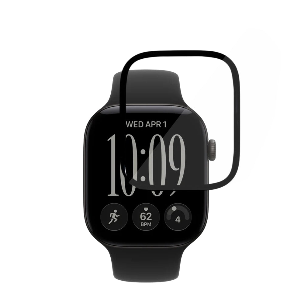 Προστατευτική Μεμβράνη Techsuit Nano Flex για Apple Watch Series 12 46mm, Σετ 2 τεμαχίων, Πλαστικό, Μαύρο