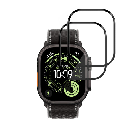 Προστατευτική Μεμβράνη Techsuit Nano Flex για Apple Watch Ultra Series, Σετ 2 τεμαχίων, Πλαστική, Μαύρη
