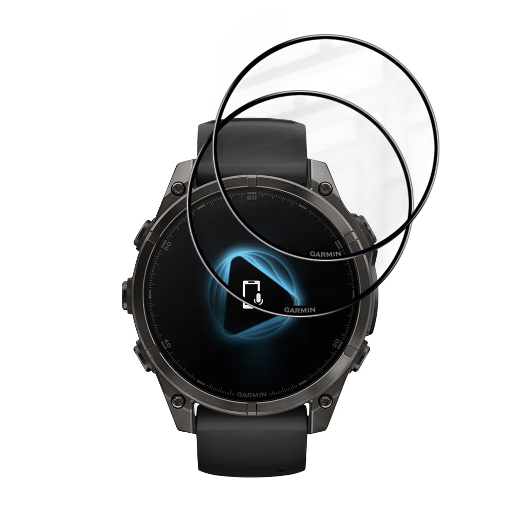 Προστατευτική Μεμβράνη Techsuit Nano Flex για Garmin Fenix 8 Pro 47mm / 8 47mm, Σετ 2 τεμαχίων, Πλαστική, Μαύρη