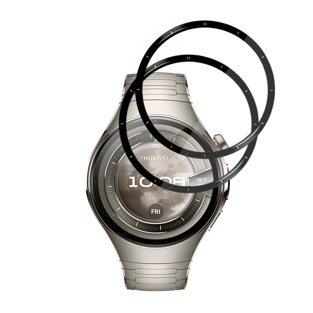 Προστατευτική Μεμβράνη Techsuit Nano Flex για Huawei Watch 5 46mm, Σετ 2 τεμαχίων, Πλαστική, Μαύρη
