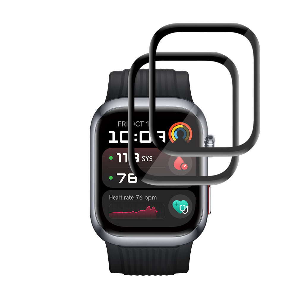 Προστατευτική Μεμβράνη Techsuit Nano Flex για Huawei Watch D2, Σετ 2 τεμαχίων, Πλαστική, Μαύρη