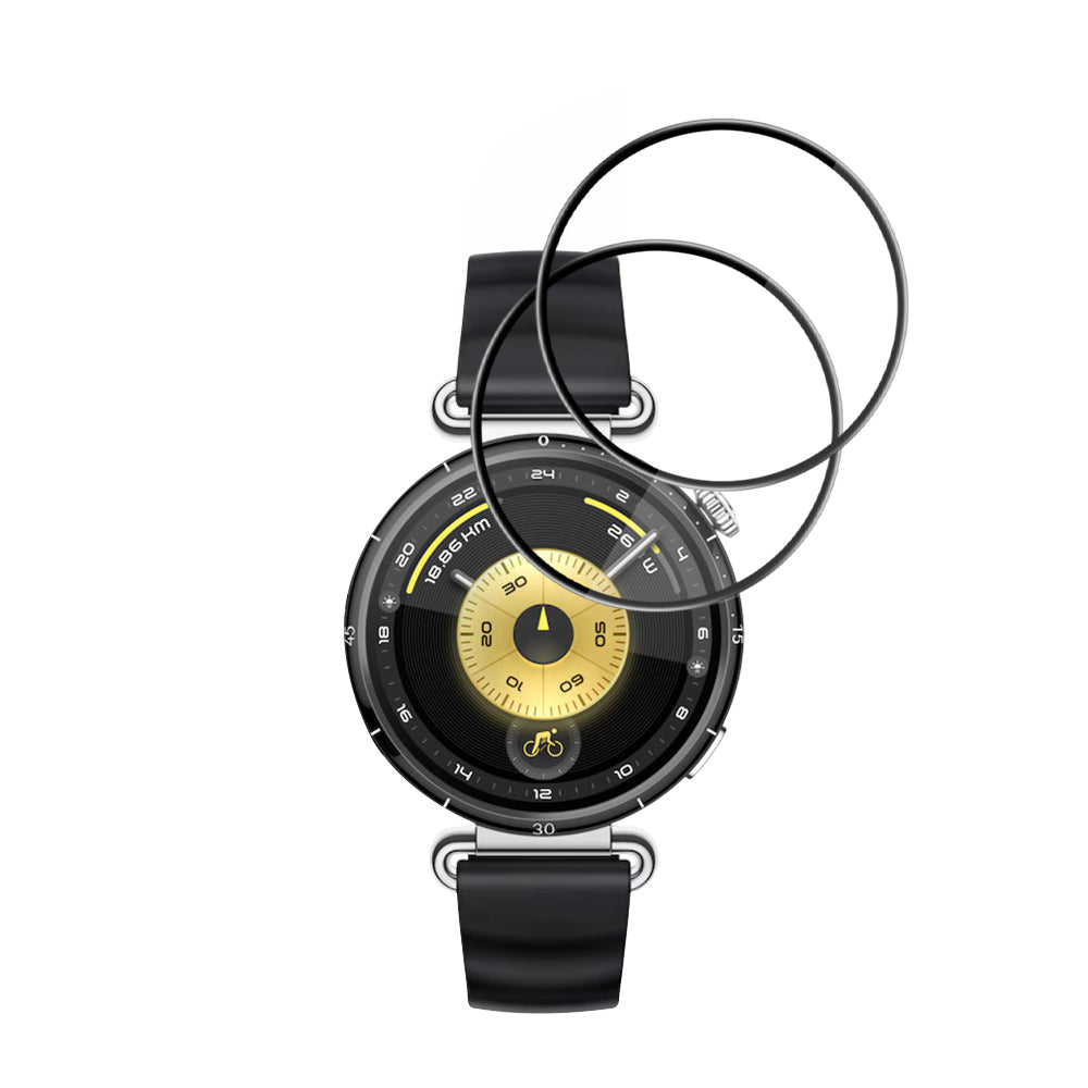 Προστατευτική Μεμβράνη Techsuit Nano Flex για Huawei Watch GT 6 41mm, Σετ 2 τεμαχίων, Πλαστική, Μαύρη